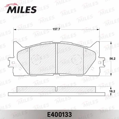 E400133 MILES Комплект тормозных колодок, дисковый тормоз (фото 2)