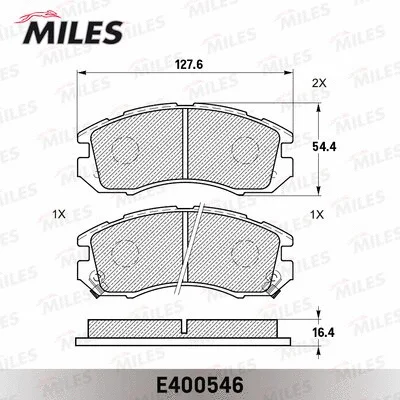E400546 MILES Комплект тормозных колодок, дисковый тормоз (фото 1)
