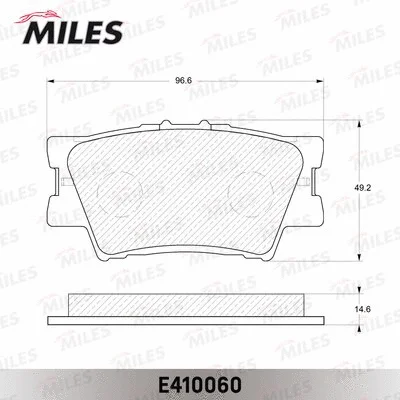 E410060 MILES Комплект тормозных колодок, дисковый тормоз (фото 2)
