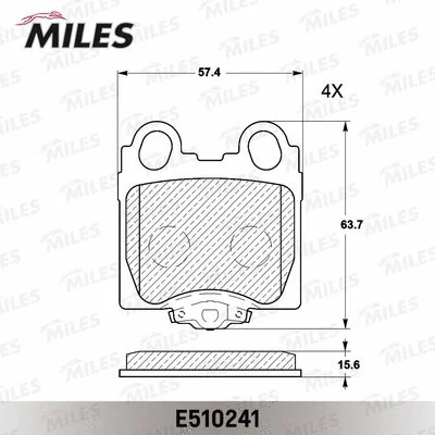 E510241 MILES Комплект тормозных колодок, дисковый тормоз (фото 2)