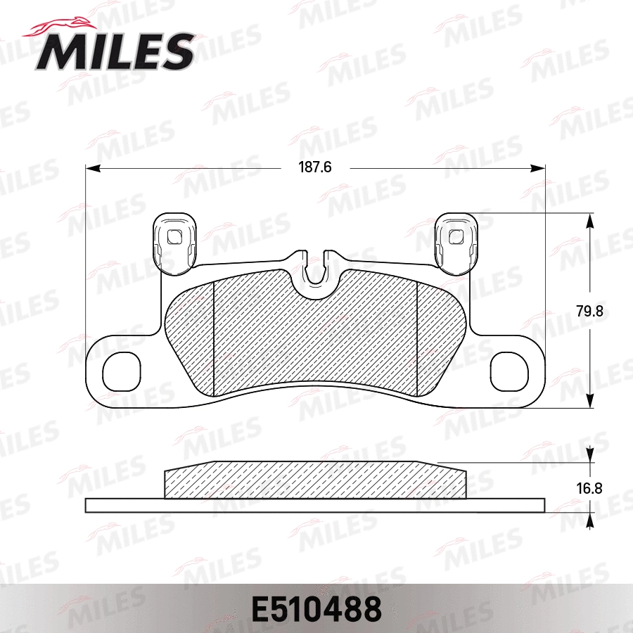 E510488 MILES Комплект тормозных колодок, дисковый тормоз (фото 2)