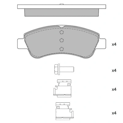 GP1241 HAGEN Комплект тормозных колодок, дисковый тормоз (фото 1)