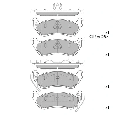 GP1511 HAGEN Комплект тормозных колодок, дисковый тормоз (фото 1)