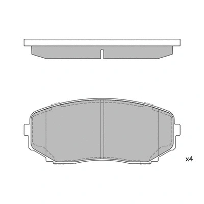 GP1603 HAGEN Комплект тормозных колодок, дисковый тормоз (фото 1)