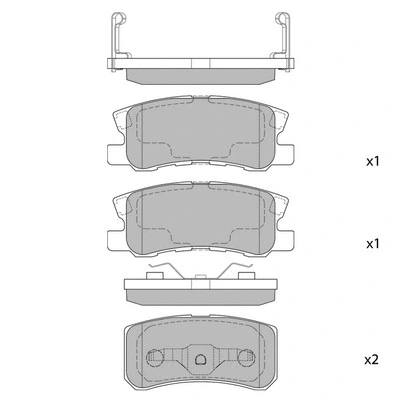 GP2076 HAGEN Комплект тормозных колодок, дисковый тормоз (фото 1)