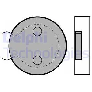 LP422 DELPHI Комплект тормозных колодок, дисковый тормоз (фото 1)