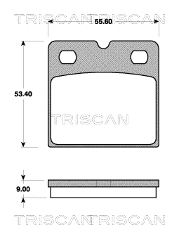 8110 10569 TRISCAN Комплект тормозных колодок, дисковый тормоз (фото 1)