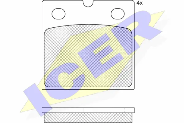 182361 ICER Комплект тормозных колодок, дисковый тормоз (фото 1)