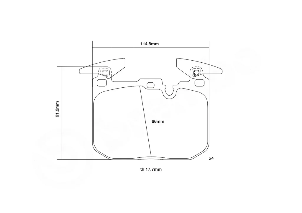 07.B314.90 BREMBO Комплект высокоэффективных тормозных колодок (фото 3)