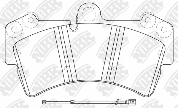 PN0346WS NIBK Комплект высокоэффективных тормозных колодок (фото 1)