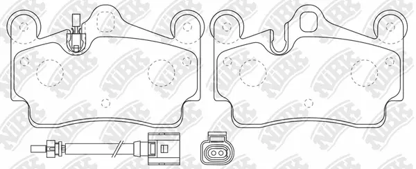 PN0347WS NIBK Комплект высокоэффективных тормозных колодок (фото 1)