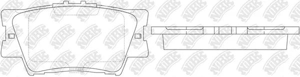 PN1522S NIBK Комплект высокоэффективных тормозных колодок (фото 3)