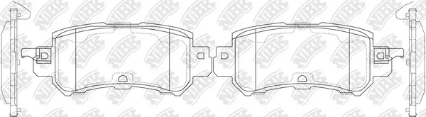 PN25001S NIBK Комплект высокоэффективных тормозных колодок (фото 3)
