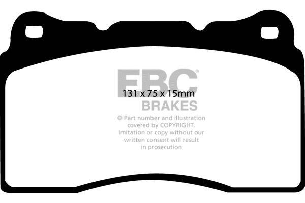 DP81210RP1 EBC Brakes Комплект высокоэффективных тормозных колодок (фото 1)