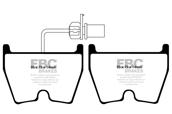 DP81513RP1 EBC Brakes Комплект высокоэффективных тормозных колодок (фото 1)