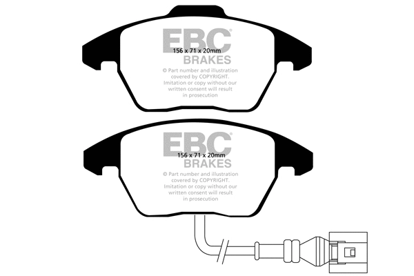 DP81517RP1 EBC Brakes Комплект высокоэффективных тормозных колодок (фото 1)