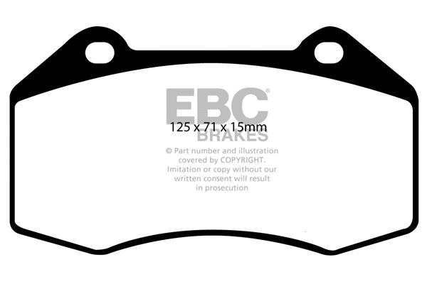 DP81539RP1 EBC Brakes Комплект высокоэффективных тормозных колодок (фото 1)