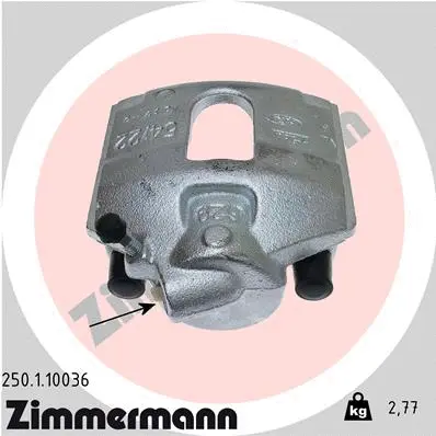 250.1.10036 ZIMMERMANN Тормозной суппорт (фото 1)