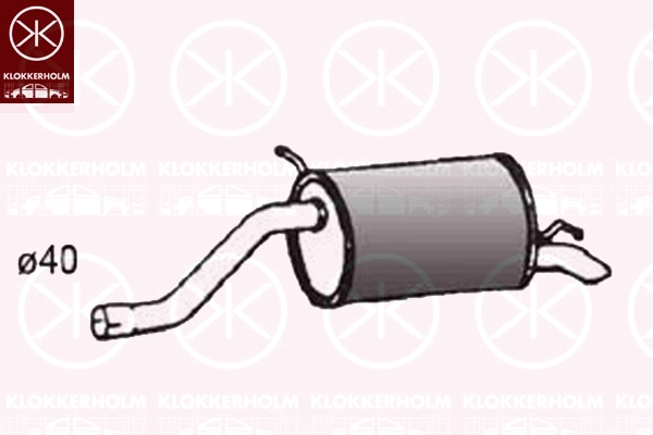 20248671 KLOKKERHOLM Глушитель выхлопных газов конечный (фото 1)