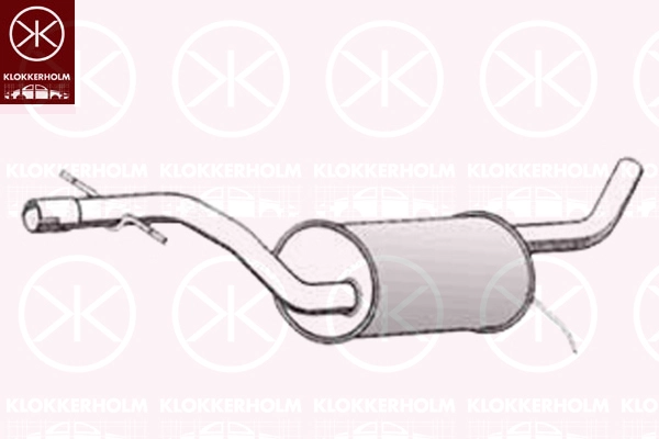 95338655 KLOKKERHOLM Средний глушитель выхлопных газов (фото 1)
