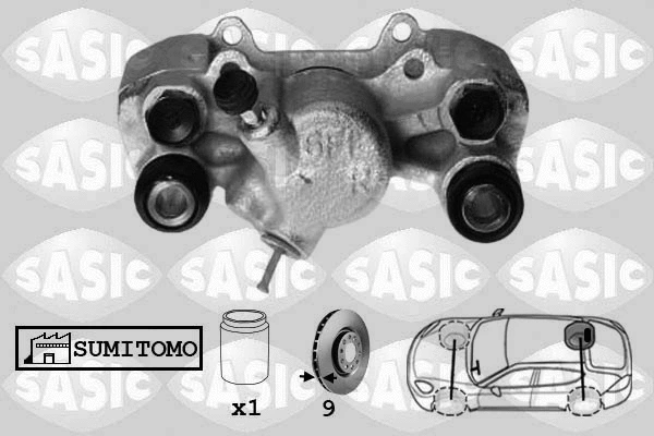 6506205 SASIC Тормозной суппорт (фото 1)