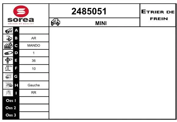 2485051 EAI Тормозной суппорт (фото 1)