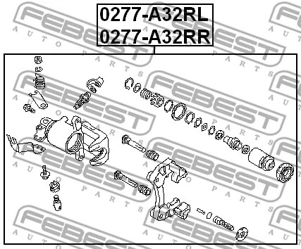 0277-A32RL FEBEST Тормозной суппорт (фото 2)