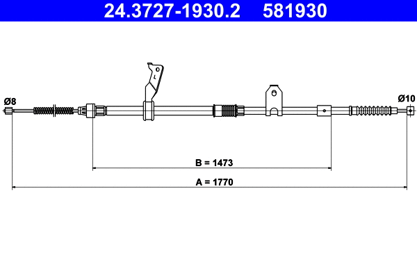 24.3727-1930.2 ATE Тросик, cтояночный тормоз (фото 1)