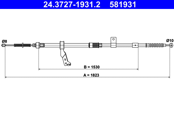 24.3727-1931.2 ATE Тросик, cтояночный тормоз (фото 1)