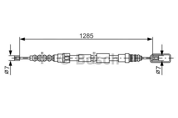 1 987 477 155 BOSCH Тросик, cтояночный тормоз (фото 1)