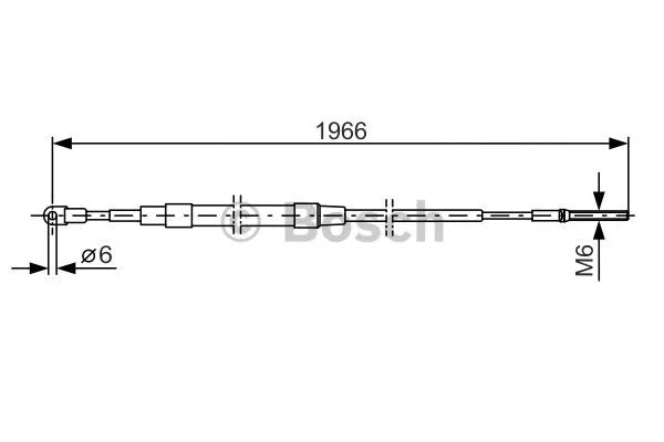 1 987 477 179 BOSCH Тросик, cтояночный тормоз (фото 1)