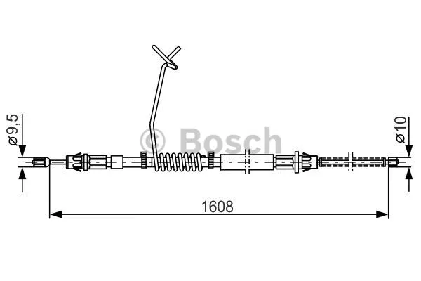 1 987 477 180 BOSCH Тросик, cтояночный тормоз (фото 1)