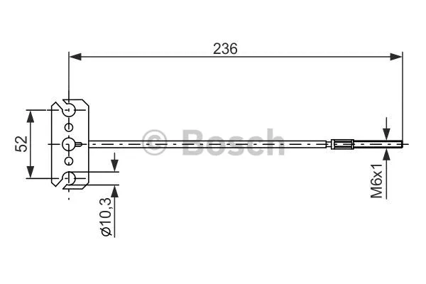 1 987 477 226 BOSCH Тросик, cтояночный тормоз (фото 1)