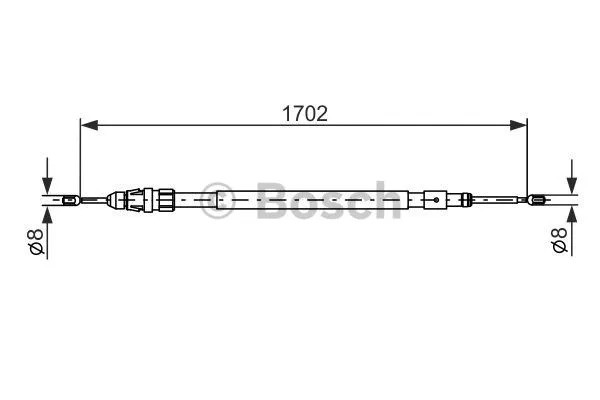 1 987 477 239 BOSCH Тросик, cтояночный тормоз (фото 1)