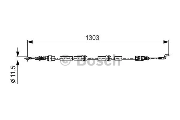 1 987 477 260 BOSCH Тросик, cтояночный тормоз (фото 1)