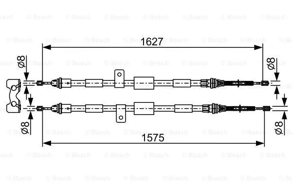 1 987 477 301 BOSCH Тросик, cтояночный тормоз (фото 5)