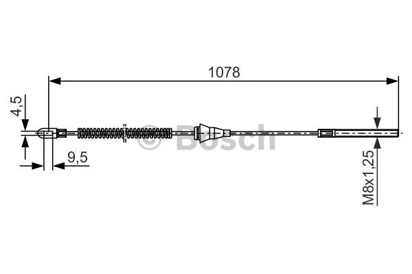 1 987 477 310 BOSCH Тросик, cтояночный тормоз (фото 1)