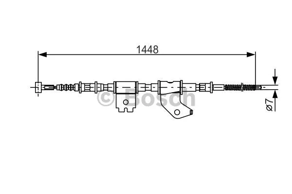 1 987 477 402 BOSCH Тросик, cтояночный тормоз (фото 1)