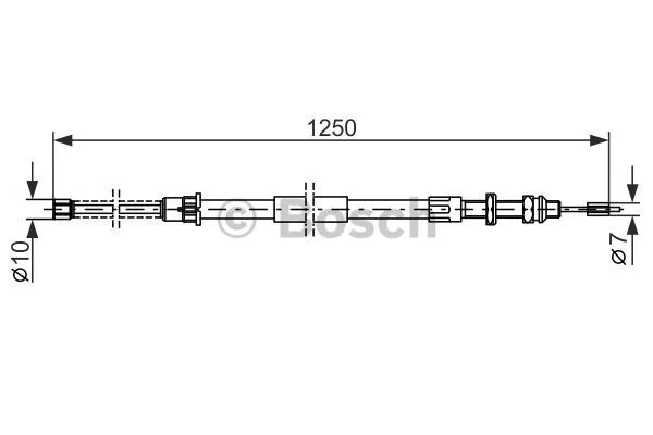 1 987 477 416 BOSCH Тросик, cтояночный тормоз (фото 1)