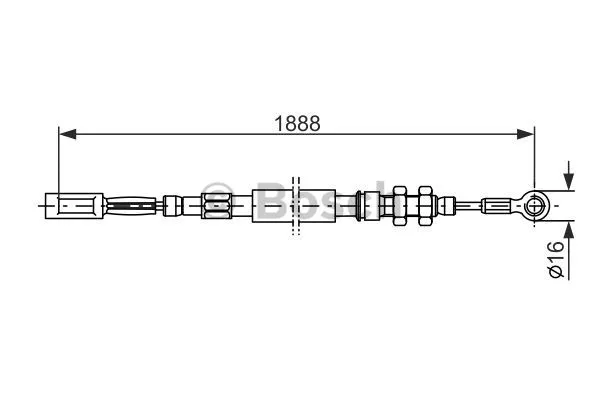 1 987 477 420 BOSCH Тросик, cтояночный тормоз (фото 1)