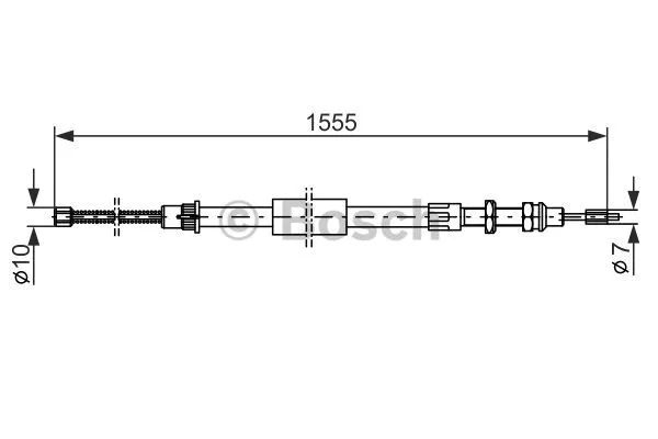 1 987 477 452 BOSCH Тросик, cтояночный тормоз (фото 1)