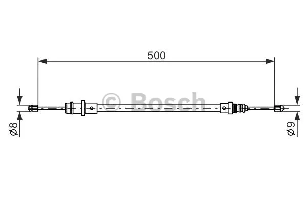 1 987 477 565 BOSCH Тросик, cтояночный тормоз (фото 1)