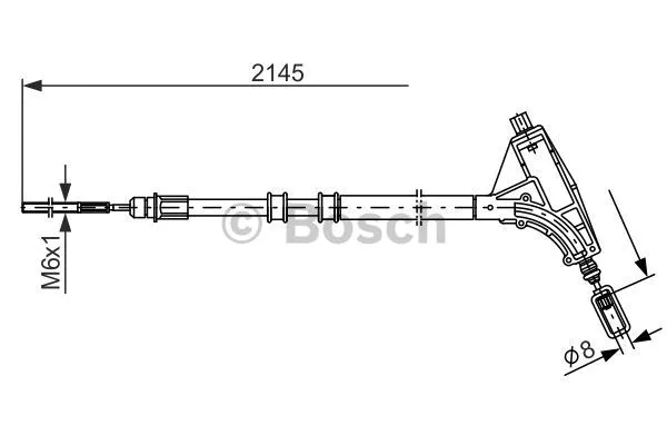 1 987 477 592 BOSCH Тросик, cтояночный тормоз (фото 1)