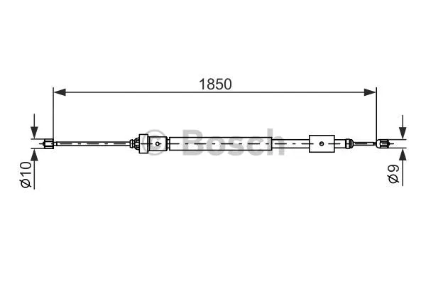 1 987 477 595 BOSCH Тросик, cтояночный тормоз (фото 1)