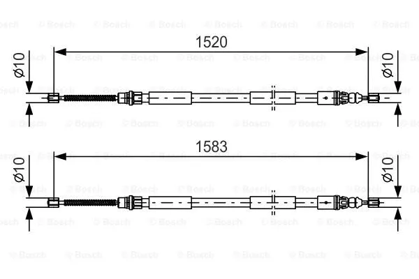 1 987 477 616 BOSCH Тросик, cтояночный тормоз (фото 1)