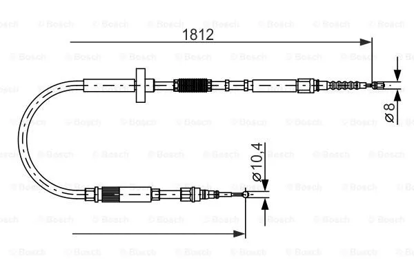 1 987 477 659 BOSCH Тросик, cтояночный тормоз (фото 1)