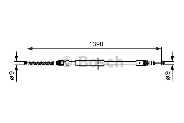 1 987 477 666 BOSCH Тросик, cтояночный тормоз (фото 1)