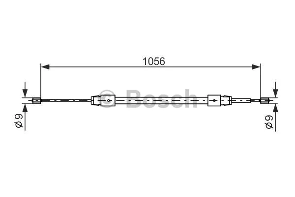 1 987 477 692 BOSCH Тросик, cтояночный тормоз (фото 1)