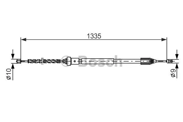 1 987 477 783 BOSCH Тросик, cтояночный тормоз (фото 1)