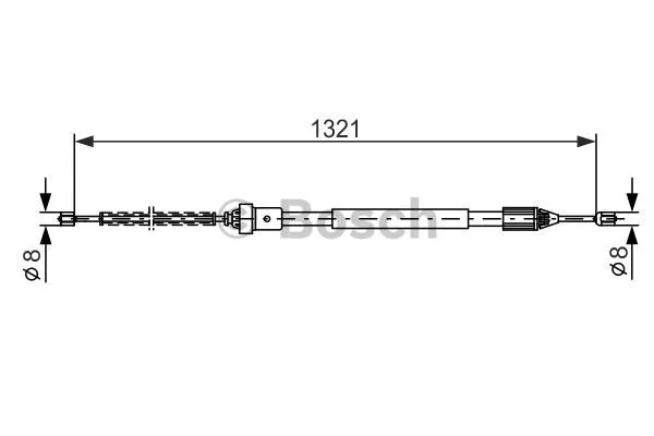 1 987 477 785 BOSCH Тросик, cтояночный тормоз (фото 5)